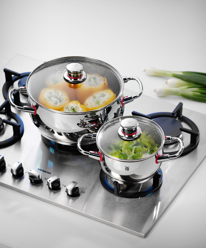 WMF Quality One Cookware Set 4-piece product in use