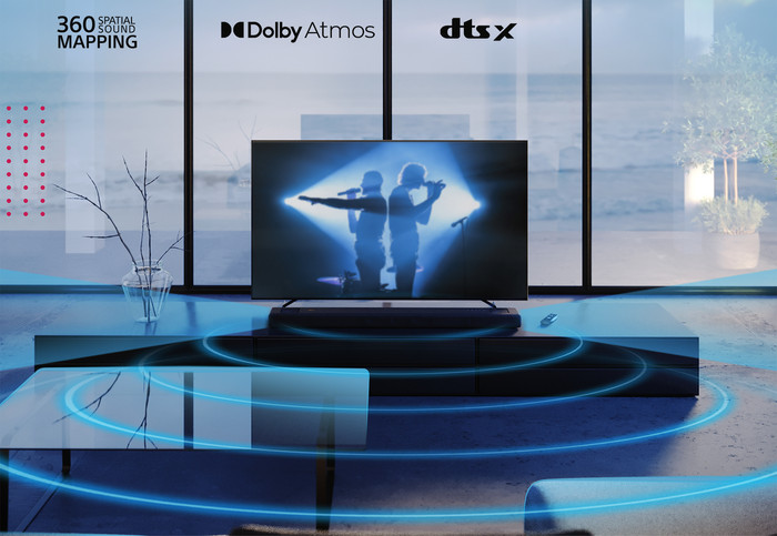 Sony XR-55A80L (2023) + Sony HT-A3000 product in use