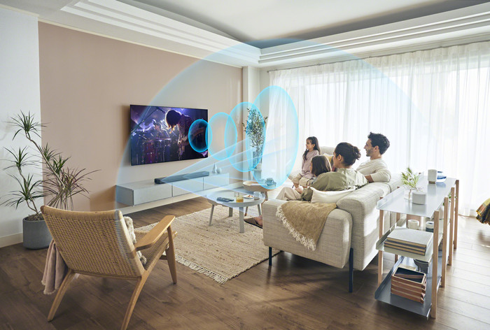 Sony XR-55A80L (2023) + Sony HT-A3000 product in use