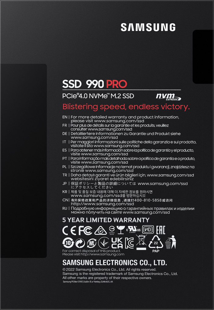 Samsung 990 Pro 1TB NVMe SSD null
