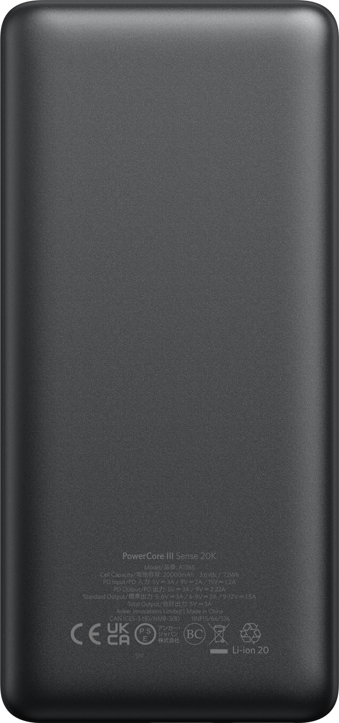 Anker PowerCore Power Bank 20,000mAh Quick Charge and Power Delivery Black null