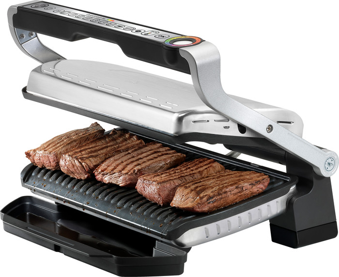 Tefal OptiGrill XL GC724D + Snacking & Baking Accessory product in use