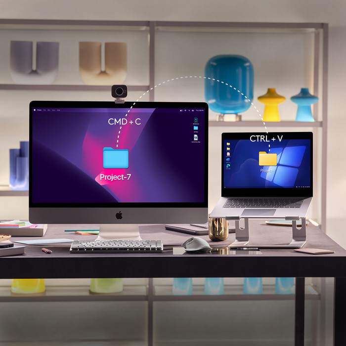 Logitech MX Master 3S voor Mac Space Grey product in gebruik