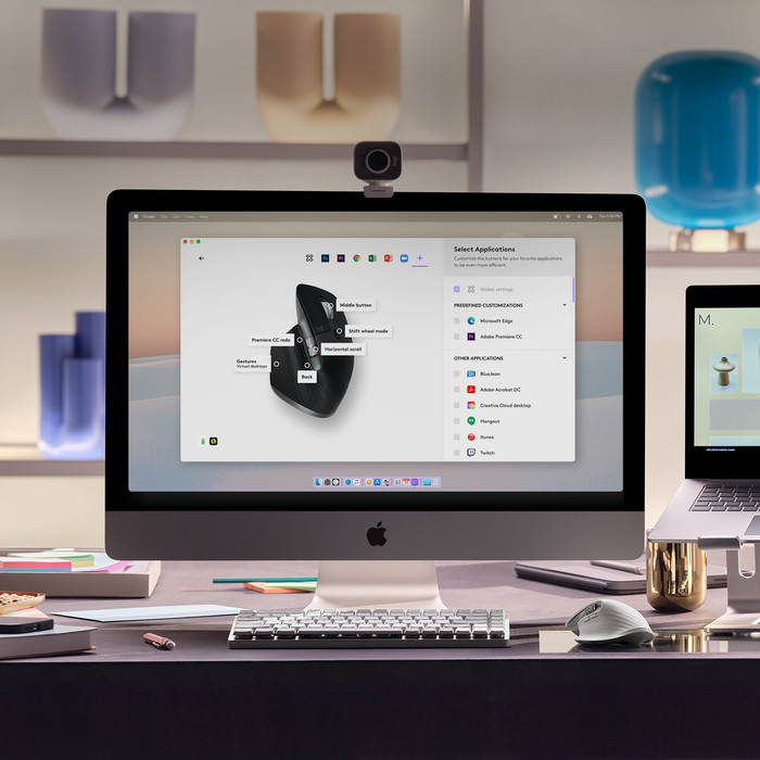 Logitech MX Master 3S voor Mac Space Grey product in gebruik