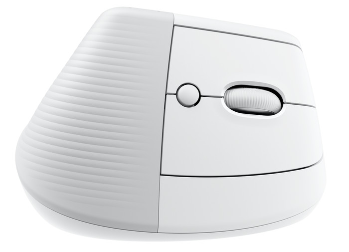 Logitech Lift for Mac Vertical Ergonomic Mouse White right side