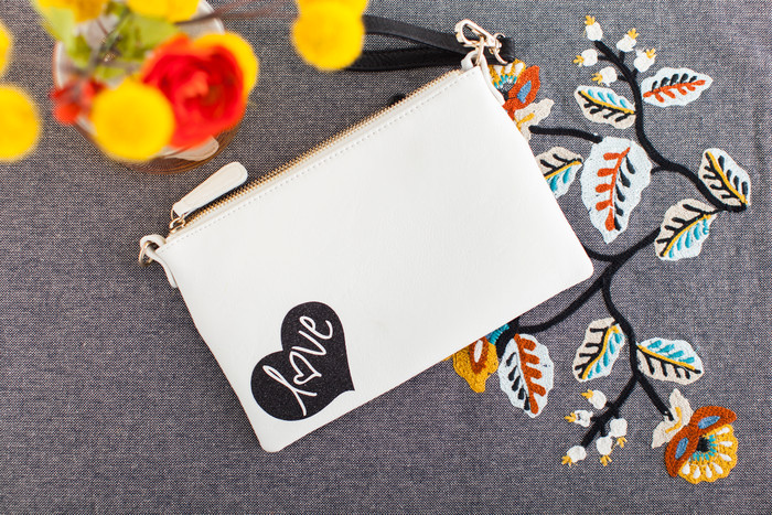 Cricut Joy Smart Iron-On Black 14x60cm product in use