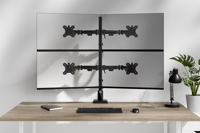 Neomounts NERO DS60-600BL2-2 Monitorarm Zwart visual leverancier