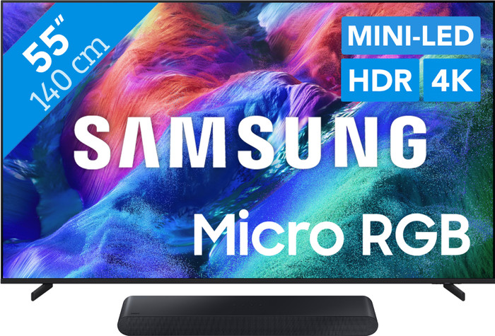 Samsung Micro RGB 55" R85H (2026) + Samsung HW-S60D Zwart (2024) Main Image