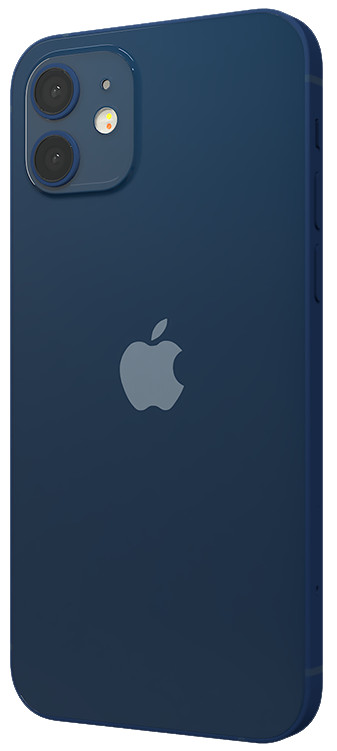 Refurbished iPhone 12 mini 128GB Blauw (Zo goed als nieuw) achterkant