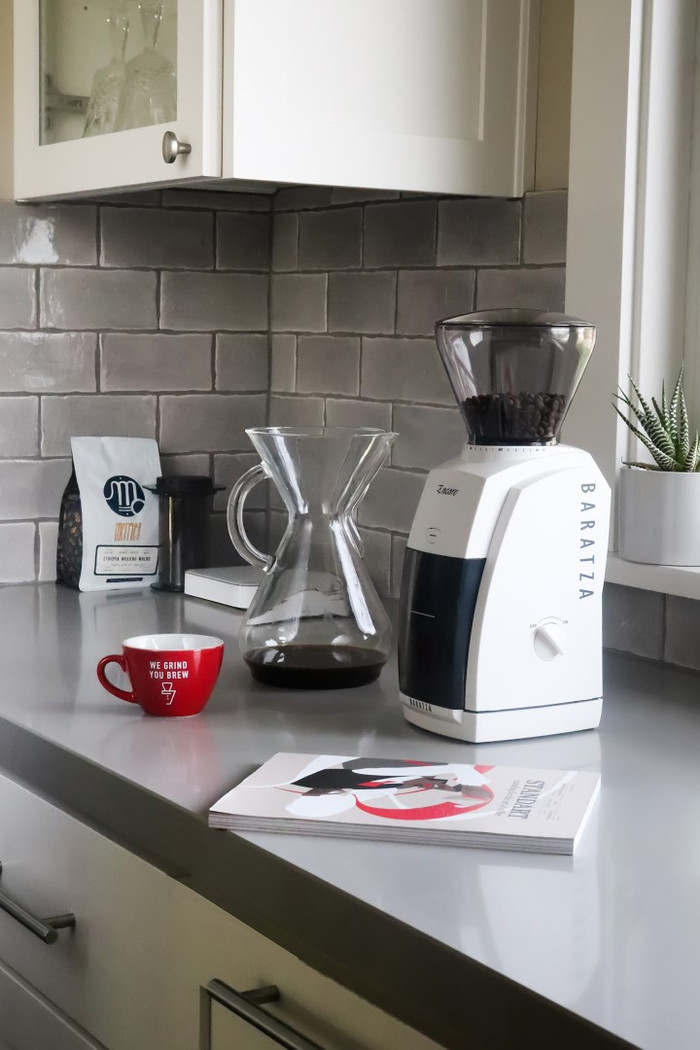 Baratza Encore Wit product in gebruik