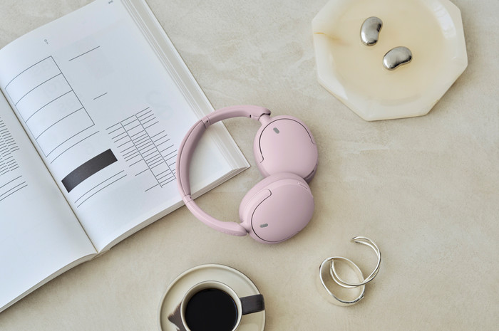 Sony WH-CH735N Pink product in use