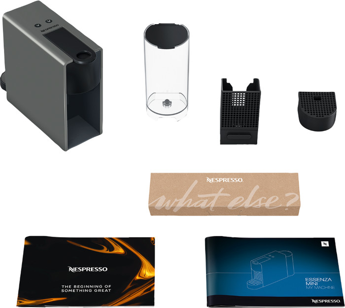 Krups Nespresso Essenza Mini XN110B Gray + Pierre Milk Frother null