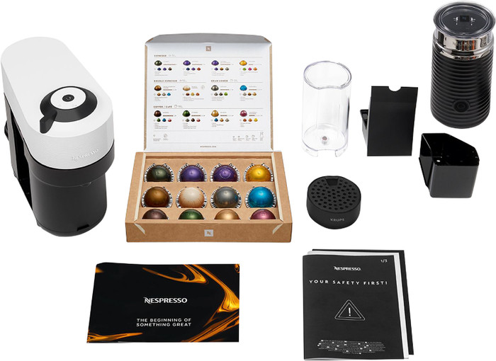 Krups Nespresso Vertuo Pop Blanc Coco XN9211 avec Aeroccino null