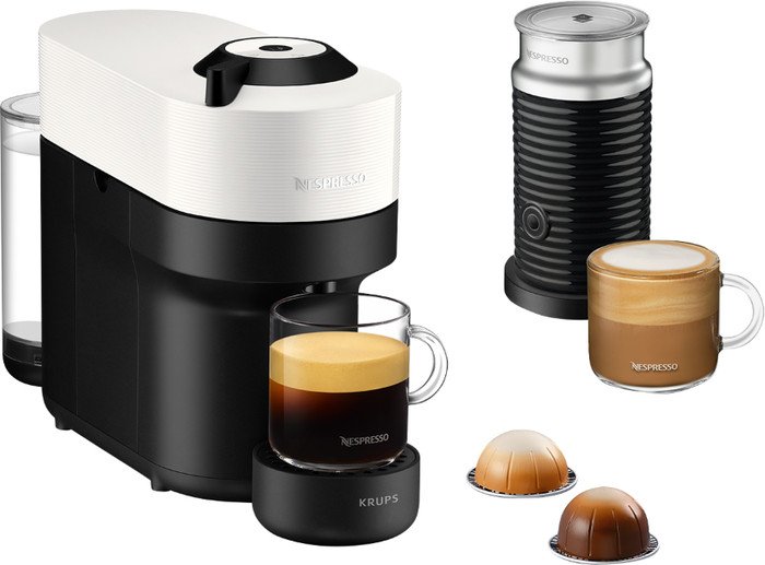 Krups Nespresso Vertuo Pop Blanc Coco XN9211 avec Aeroccino Main Image