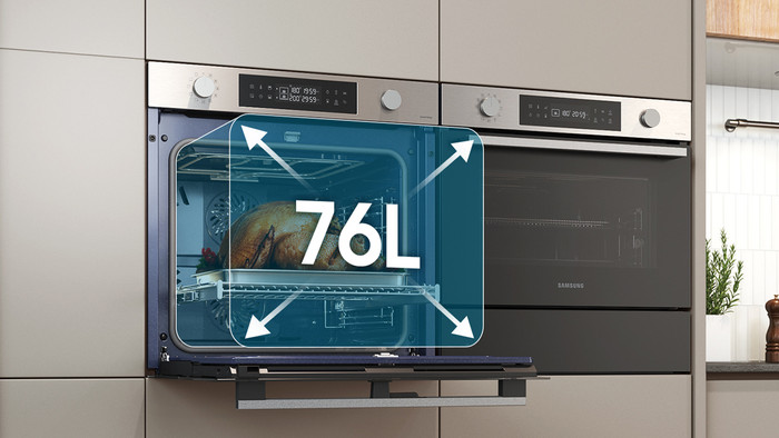 Samsung NV7B4540VAK Dual Cook Flex product in gebruik