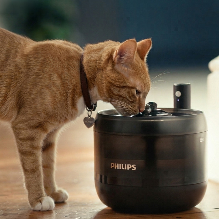 Philips Pet-serie Waterfontein product in gebruik