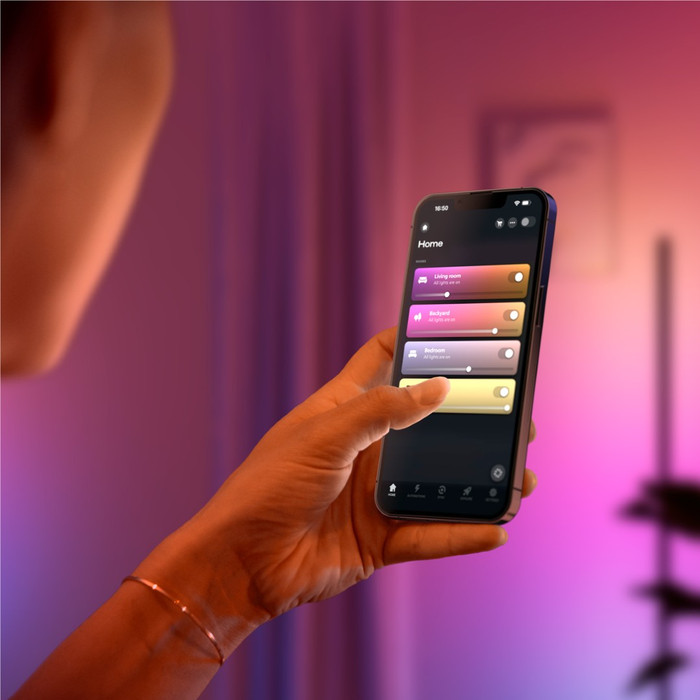 Philips Hue Play Vloerlamp White and Color product in gebruik