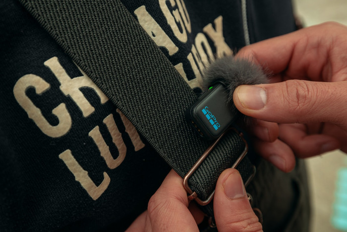 GoPro Wireless Mic Transmitter product in gebruik