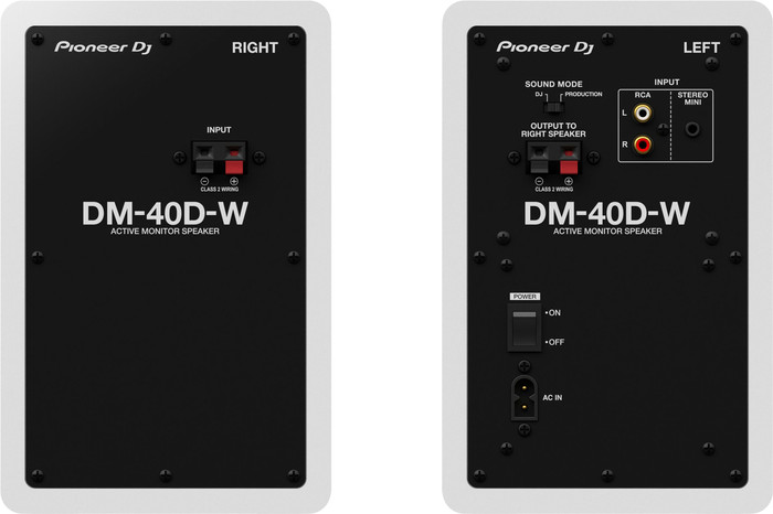 Pioneer DJ DM-40D White back