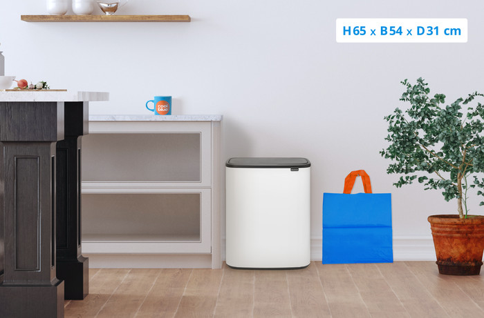 Brabantia Bo Touch Bin 2 x 30 Liter White visual Coolblue 1