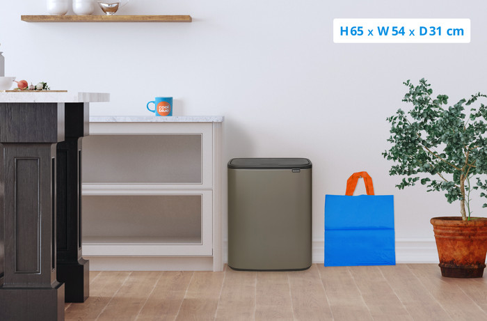 Brabantia Bo Touch Bin 2x 30L Platinum visual Coolblue 1