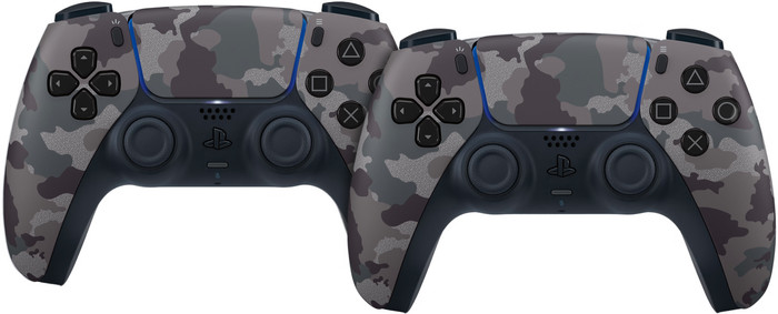 Sony PlayStation 5 DualSense Manette Grey Camo Lot de 2 Main Image