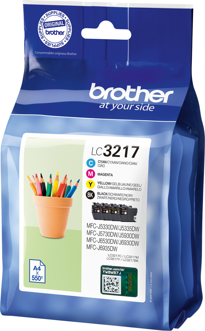 Brother LC3217 Cartouche Lot de 4 emballage