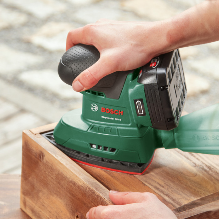 Bosch EasySander 18V-8 + Bosch Batterie 18 V 2,5 Ah Kit de Démarrage produit à l'usage