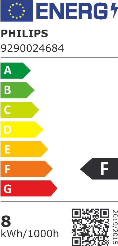 Philips Hue White Ambiance Starter Pack E27 met 3 lampen, dimmer + Bridge energielabel