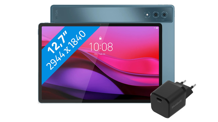 Lenovo Yoga Tab Plus 256 Go Wifi Bleu avec Stylet et Étui Clavier AZERTY + Chargeur Main Image