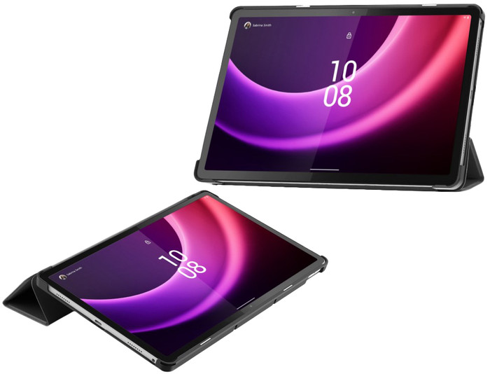 Just In Case Smart Tri-Fold Lenovo P11 (2e Génération) Book Case Noir produit à l'usage