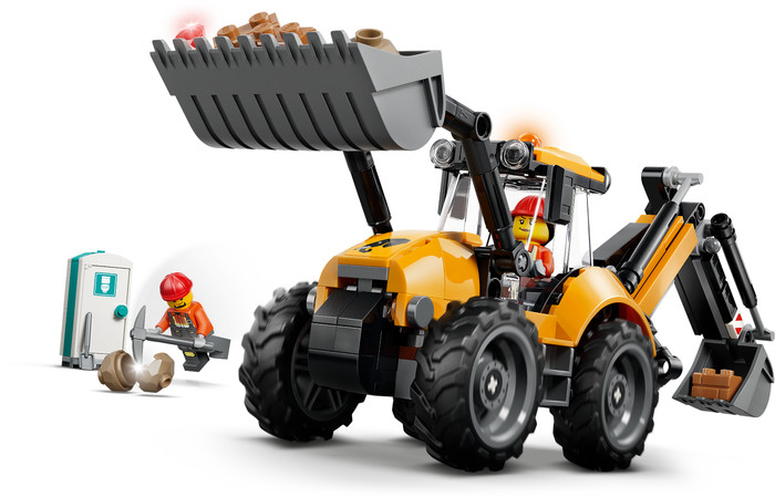 LEGO City - Le Tractopelle Jaune 60480 détail