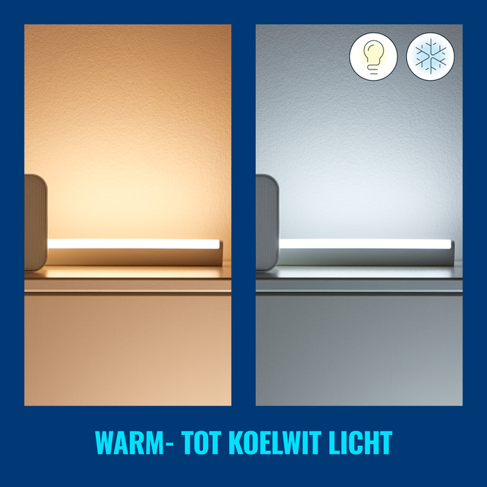 WiZ Linear lichtbalk - Gekleurd en Wit licht product in gebruik