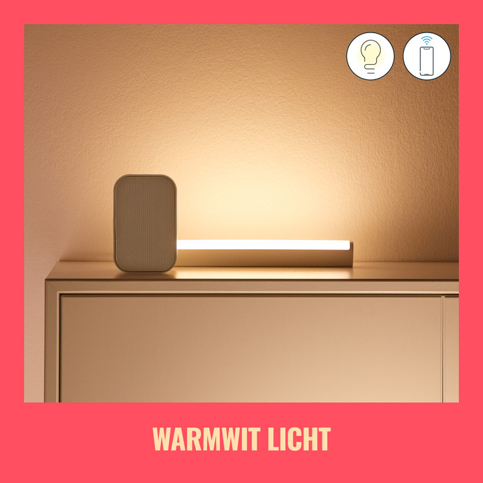 WiZ Linear lichtbalk - Gekleurd en Wit licht product in gebruik
