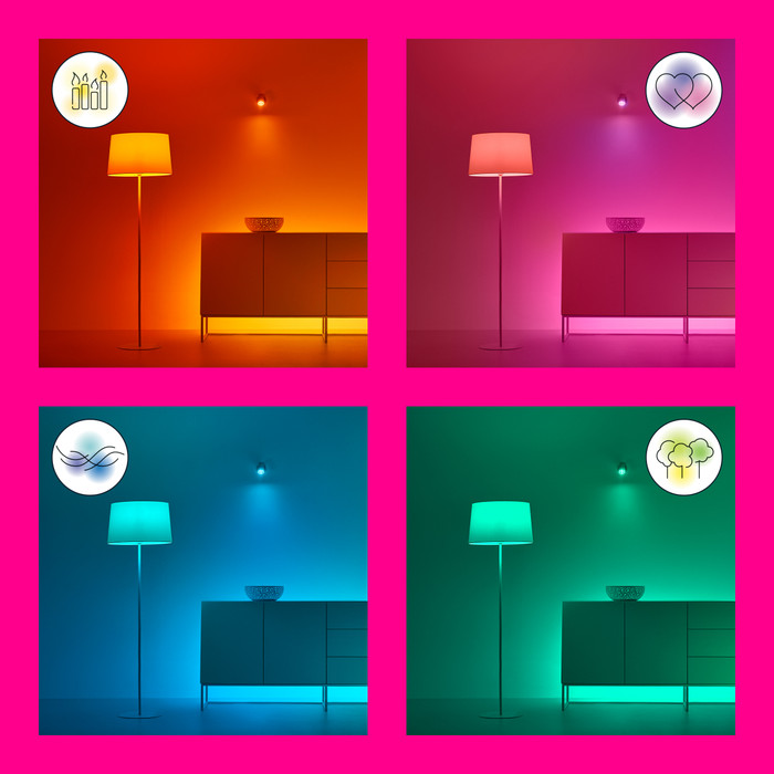 WiZ Linear Light Bar - Colored and White Light product in use