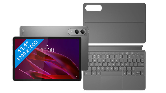 Lenovo Yoga Tab 11,1 Pouces 256 Go Wifi Gris avec Stylet + Étui Clavier QWERTY Main Image
