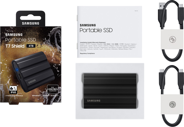 Samsung T7 Shield 4TB Zwart verpakking