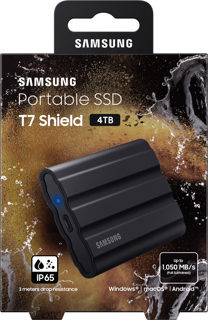 Samsung T7 Shield 4TB Zwart verpakking