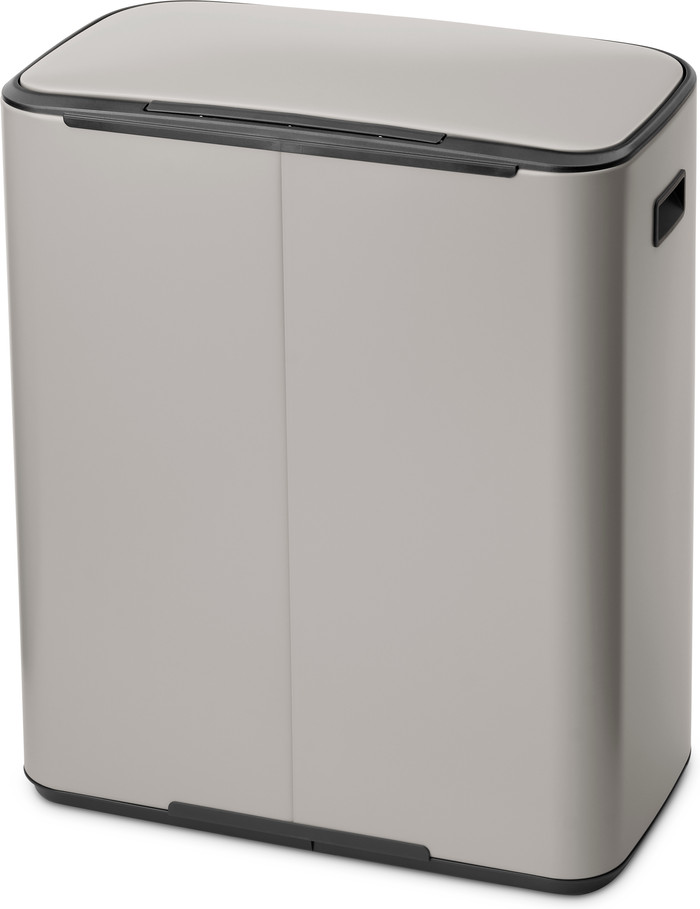 Brabantia Bo Prullenbak 60 Liter Soft Grey achterkant