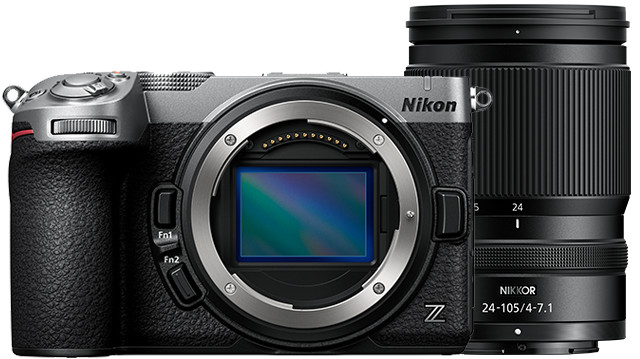 Nikon Z5IIC Zilver + 24-105mm f/4-7.1 voorkant