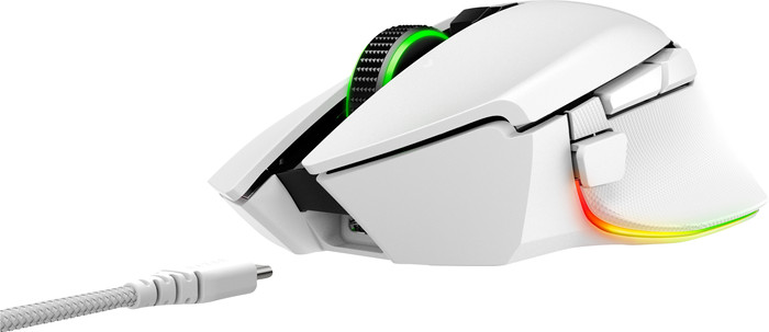 Razer Basilisk V3 Pro Wireless Gaming Mouse - White front