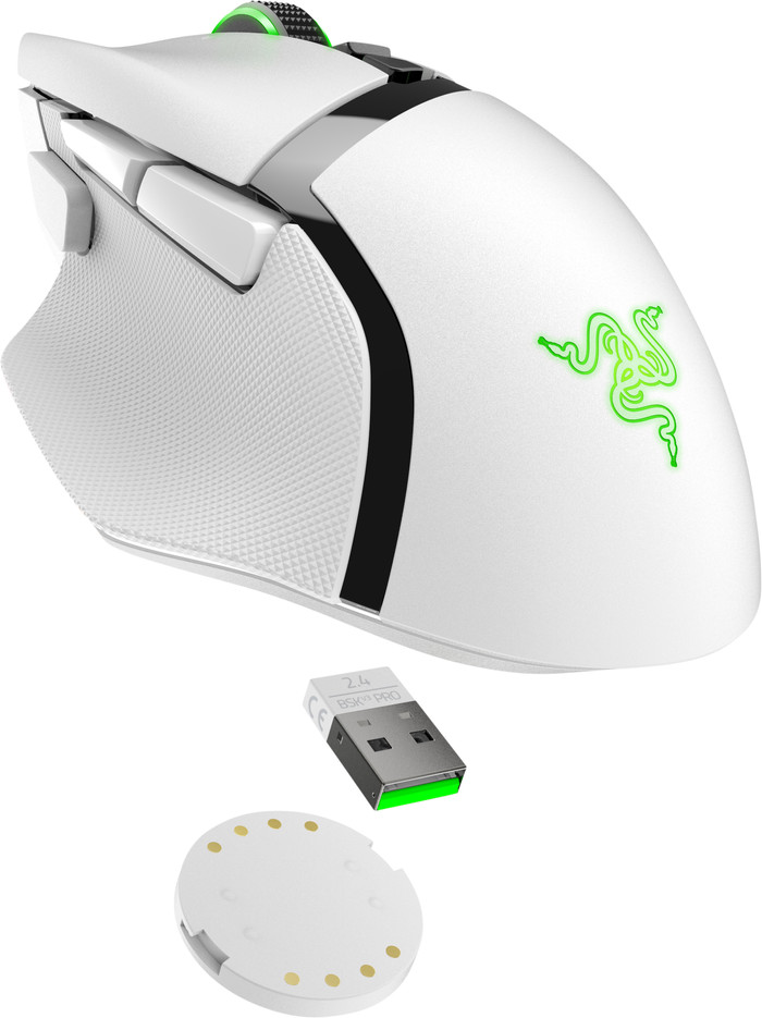 Razer Basilisk V3 Pro Wireless Gaming Mouse - White left side