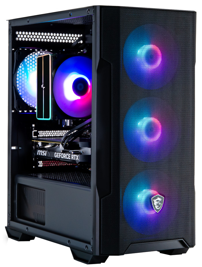 Cobalt x Powered by MSI - Tier 1 - RTX 5060 Ti 8GB - Ryzen 7 linkerkant
