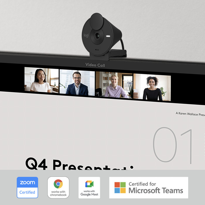 Logitech Brio 300 Full HD Webcam Noir produit à l'usage