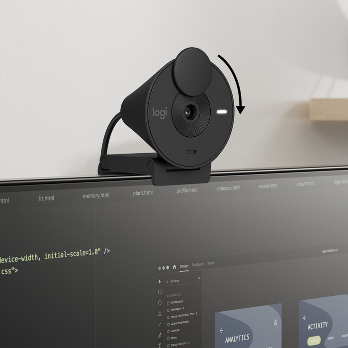 Logitech Brio 300 Full HD Webcam Noir produit à l'usage