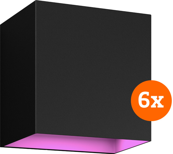 Philips Hue Resonate Downward White and Color - Black 6-pack Main Image