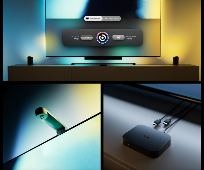 Philips Hue Play Pro LED Strip 75 tot 85 inch TV product in gebruik