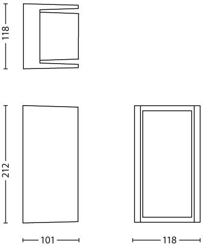 Philips Hue Turaco muurlamp White zwart null