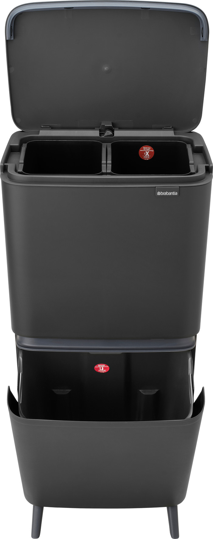 Brabantia SortUp Recycle Hi afvalemmer 20+25L Grijs detail