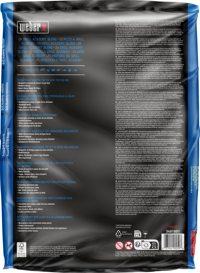 Weber Pellets Grill Academy Blend verpakking